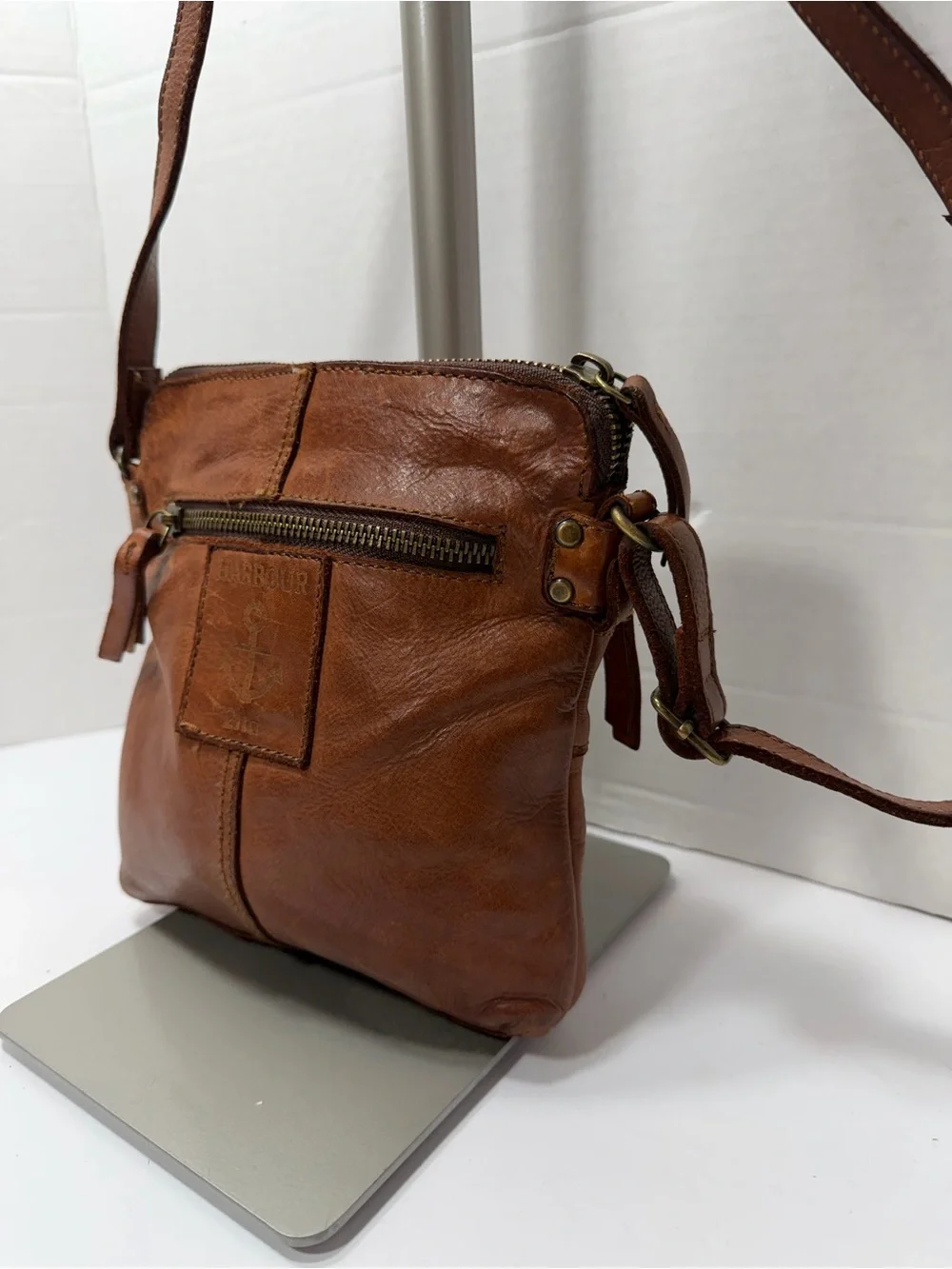 Harbour 2nd Leather Crossbody Shoulder Bag Purse  Leather COGNAC BROWN